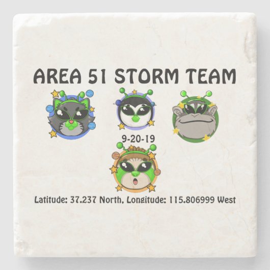 Area 51 storm team stenen onderzetter (Voorkant)