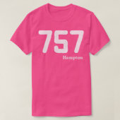 Area Code 757 Hampton Virginia T-shirt (Design voorkant)