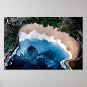 AREAAL UITZICHT FOTOGRAFIE VAN OCEAAN POSTER