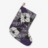 Areca palm en Hibiscus schetsen met handtekening. Kleine Kerstsok (Voorkant (Hangend))