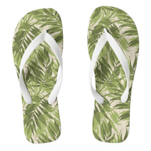 Areca Palmen Hawaiaanse Tropische Vintage Groen Teenslippers