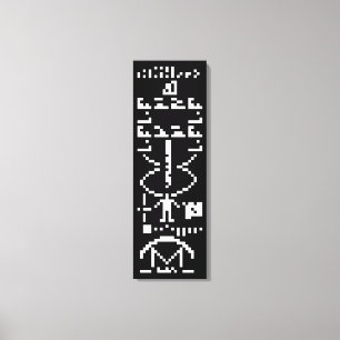 Arecibo Binaire Bericht 1974 Canvas Afdruk