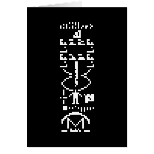 Arecibo Binaire Bericht 1974 Wenskaart (Voorkant)
