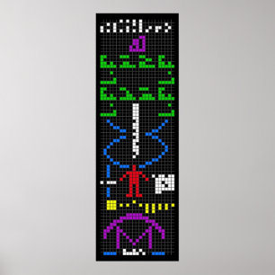 Arecibo message science extraterrestrial alien uni poster