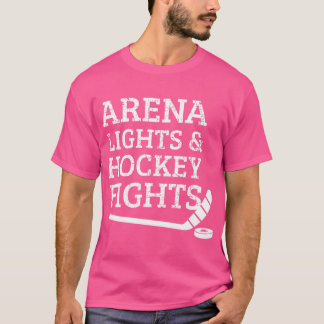 Arena Lights Hockey FightsIce Hockey lover playe T-shirt