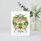 Arenas Family Crest Briefkaart (Staand voorkant)