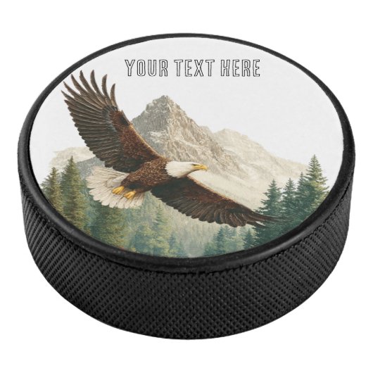 Arend in vlucht hockey puck (3/4)