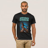 AREOBICS COACH MANNEN GROTE BOTTOMED BEAUTY T SHIR T-SHIRT (Voorkant volledig)