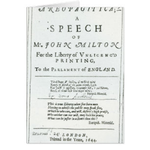 Areopagitica' toespraak van John Milton