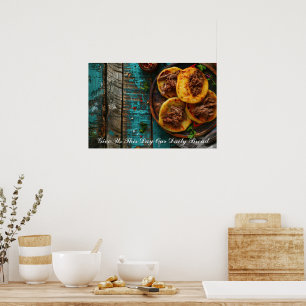 Arepa brood met gebedswoorden gepersonaliseerd poster