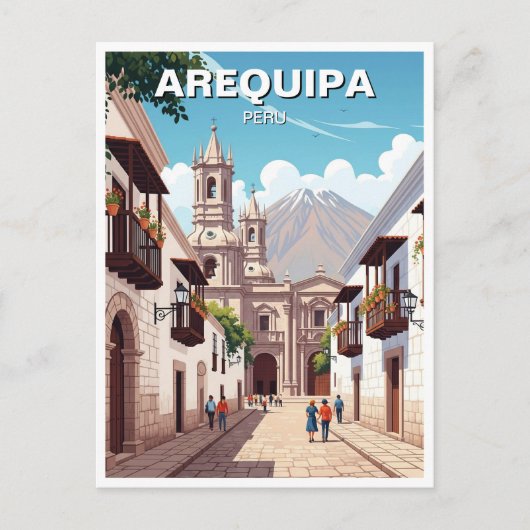 Arequipa Peru Reizen Briefkaart (Voorkant)