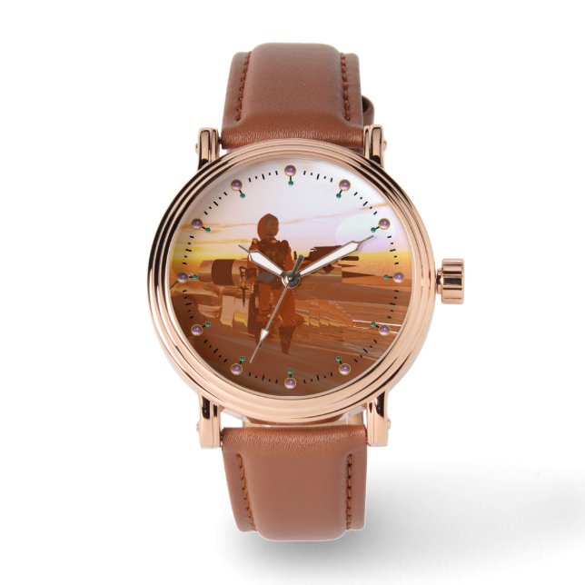 ARES CYBORG, DESERT HYPERION, SCIENCE FICTION Scif Horloge (Voorkant)