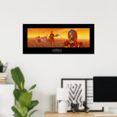 ARES CYBORG, DESERT HYPERION, SCIENCE FICTION Scif Poster (Thuiskantoor)