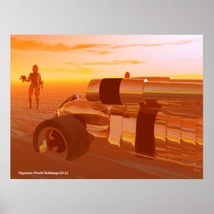 ARES CYBORG,WOESTIJN HYPERION,SCIENCEFICTION Scifi Poster