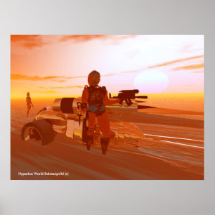 ARES CYBORG,WOESTIJN HYPERION,SCIENCEFICTION Scifi Poster