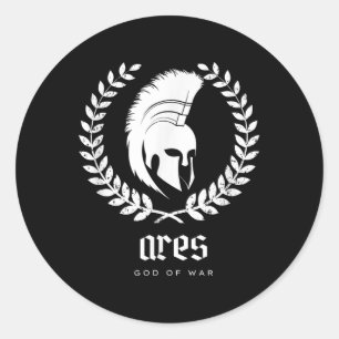 Ares God of War Greek Mythology Fantasy Ronde Sticker