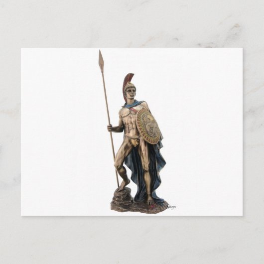 ARES GRIEK WARRIOR GOD STATUE BRIEFKAART (Voorkant)