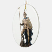 ARES GRIEK WARRIOR GOD STATUE KERAMISCH ORNAMENT (Links)