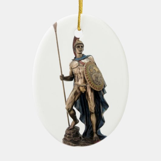ARES GRIEK WARRIOR GOD STATUE KERAMISCH ORNAMENT (Voorkant)