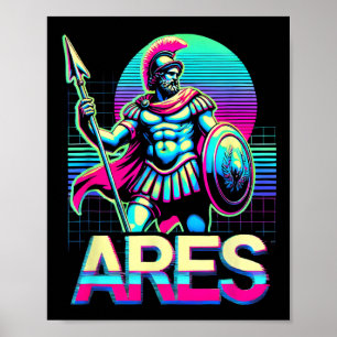 Ares Griekse Oorlog God Warrior Mythologie Oude Gr Poster