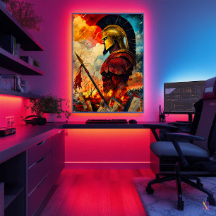 Ares - Kubistische minimalistische legende - God v Poster