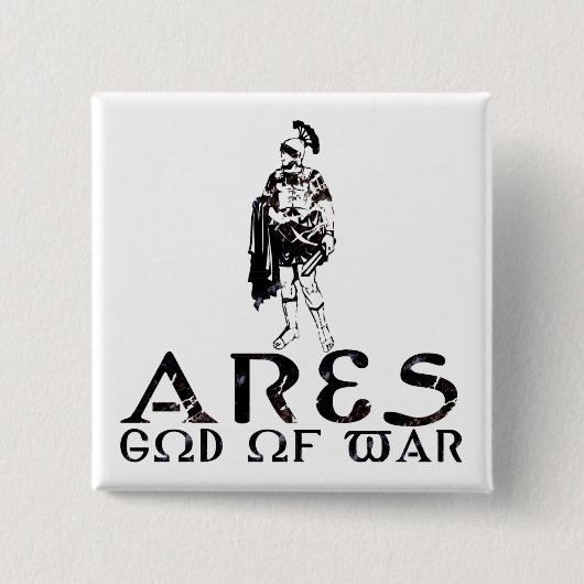 Ares Vierkante Button 5,1 Cm (Voorkant)