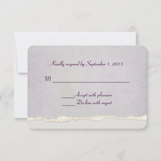 arête déchirée de lavande douce RSVP (Devant)