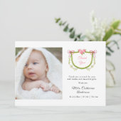 Arête florale aquarelle avec carte de remerciement (Debout devant)