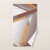 Arête Jagged Concentré Terre Tone Ombre Art (Serviette à main)