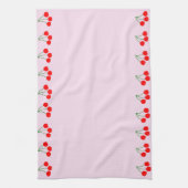Arêtes de cerise sur les serviettes de cuisine ros (Vertical)