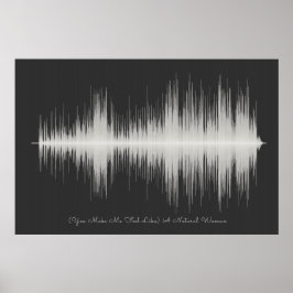 Aretha Franklin Natural Woman Soundwave Art Poster