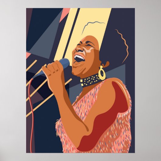 Aretha Franklin portret Poster (Voorkant)