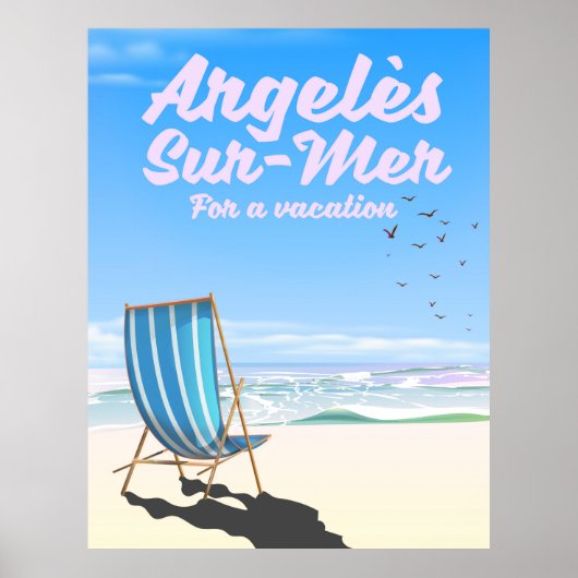 argelès-sur-mer France affiche de voyage (Devant)
