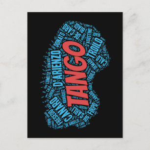Argeninte Tango Music Orchestras Font Word Art Briefkaart