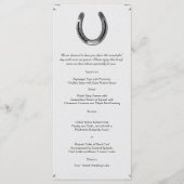 Argent à cheval sur le menu Mariage blanc (Devant)