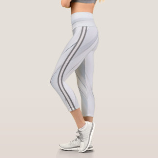 Argent Attoni Doublure Haut Taille Capri Leggings