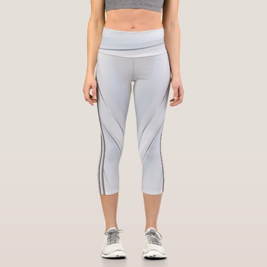 Argent Attoni Doublure Haut Taille Capri Leggings (Recto)