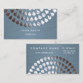 Argent bilatéral de carte de visite et mandala (Devant / Derrière)