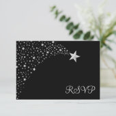 Argent Black Falling Stars Bat mitzvah RSVP (Debout devant)