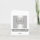Argent blanc Art déco Damask Merci (Dos)