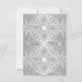 Argent blanc Art déco Damask RSVP 2 (Devant)