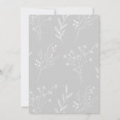 Argent Blanc Coin Floral Boho Cartes de sièges (Dos)