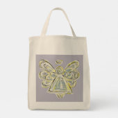 Argent Blanc Gardien Angel Art Sac fourre-tout per (Dos)