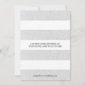 Argent&Blanc - Invitation de douche nuptiale (Dos)