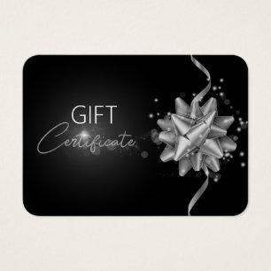 Argent Bow Classy Lumineuse Élégante carte cadeau