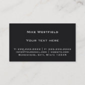 Argent brillant, Chrome Look Carte de visite (Dos)