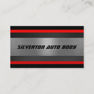 Argent brillant, Chrome Look Carte de visite