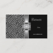 Argent carte de visite sur bijou en diamant noir g (Devant)