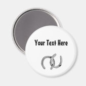 Argent Chaussure Magnet personnalisable (Recto/Verso)