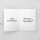 ARGENT CHÉRI ? SUR CARTE DU PREMIER ANNIVERSAIRE (Intérieur)